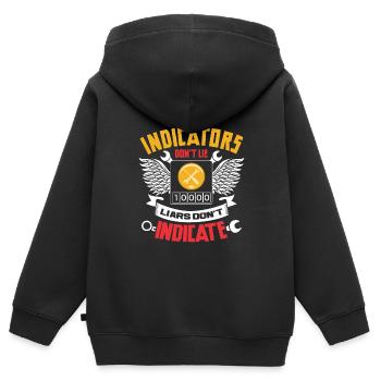 Schlosser - Kinder Premium Organic Zip Hoodie - Schwarz - Hinten - AI Model Kid Male (0cm)