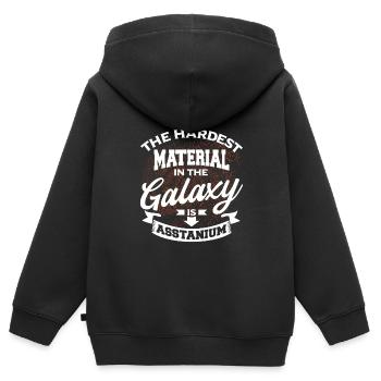 Schlosser - Kinder Premium Organic Zip Hoodie - Schwarz - Hinten - AI Model Kid Male (0cm)