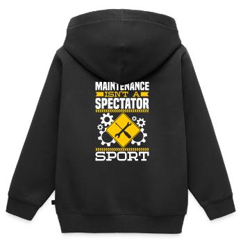 Schlosser - Kinder Premium Organic Zip Hoodie - Schwarz - Hinten - AI Model Kid Male (0cm)