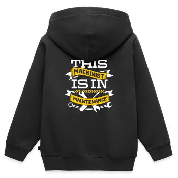 Schlosser - Kinder Premium Organic Zip Hoodie - Schwarz - Hinten - AI Model Kid Male (0cm)