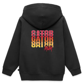Echse Gator - Kinder Premium Organic Zip Hoodie - Schwarz - Hinten - AI Model Kid Male (0cm)