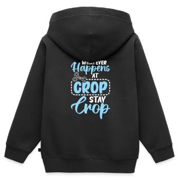 Basteln - Kinder Premium Organic Zip Hoodie - Schwarz - Hinten - AI Model Kid Male (0cm)