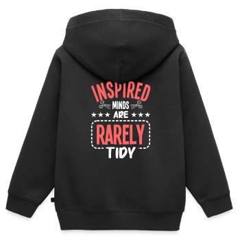 Basteln - Kinder Premium Organic Zip Hoodie - Schwarz - Hinten - AI Model Kid Male (0cm)