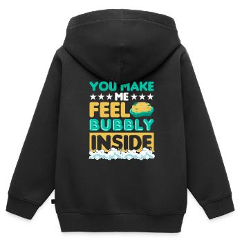 Making soap - Kids Premium Organic Zip-up Hoodie - black - Back - AI Model Kid Male (0cm)