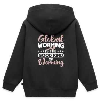 Insectes - Sweat Premium à capuche zippé enfant bio - noir - Dos - AI Model Kid Male (0cm)