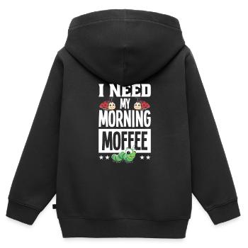 Insectes - Sweat Premium à capuche zippé enfant bio - noir - Dos - AI Model Kid Male (0cm)