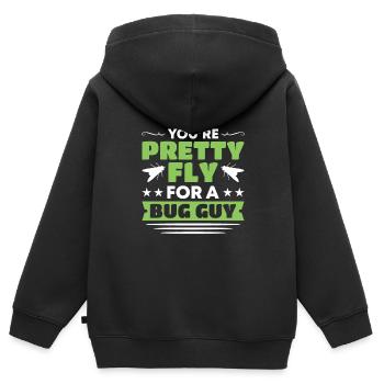 Insectes - Sweat Premium à capuche zippé enfant bio - noir - Dos - AI Model Kid Male (0cm)