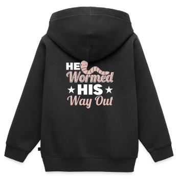 Insectes - Sweat Premium à capuche zippé enfant bio - noir - Dos - AI Model Kid Male (0cm)