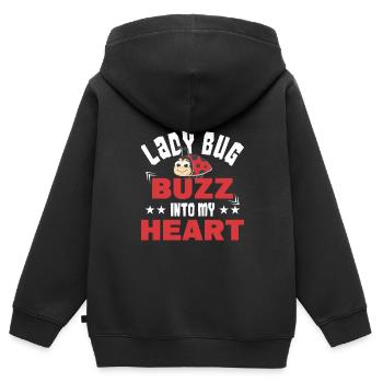 Insectes - Sweat Premium à capuche zippé enfant bio - noir - Dos - AI Model Kid Male (0cm)