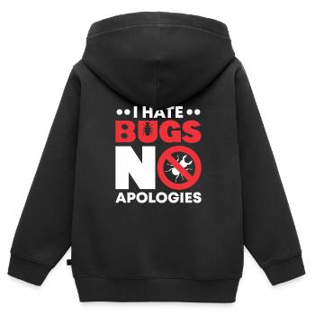 Insectes - Sweat Premium à capuche zippé enfant bio - noir - Dos - AI Model Kid Male (0cm)