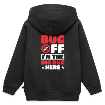 Insectes - Sweat Premium à capuche zippé enfant bio - noir - Dos - AI Model Kid Male (0cm)