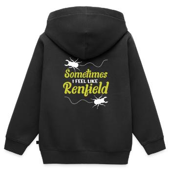 Insectes - Sweat Premium à capuche zippé enfant bio - noir - Dos - AI Model Kid Male (0cm)