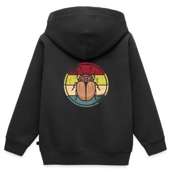 Insekten - Kinder Premium Organic Zip Hoodie - Schwarz - Hinten - AI Model Kid Male (0cm)