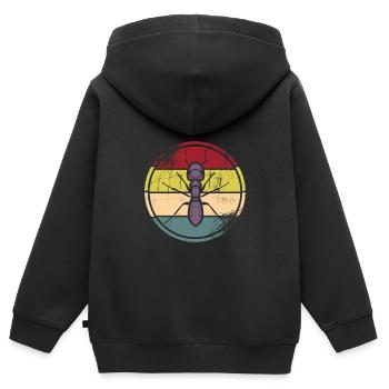 Insekten - Kinder Premium Organic Zip Hoodie - Schwarz - Hinten - AI Model Kid Male (0cm)