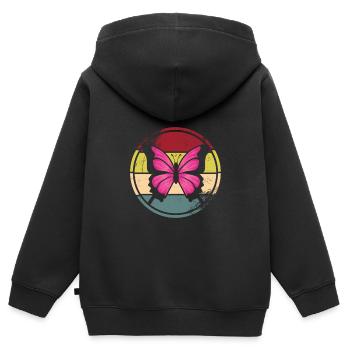 Insekten - Kinder Premium Organic Zip Hoodie - Schwarz - Hinten - AI Model Kid Male (0cm)
