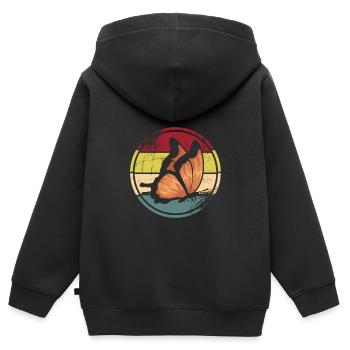 Insectes - Sweat Premium à capuche zippé enfant bio - noir - Dos - AI Model Kid Male (0cm)