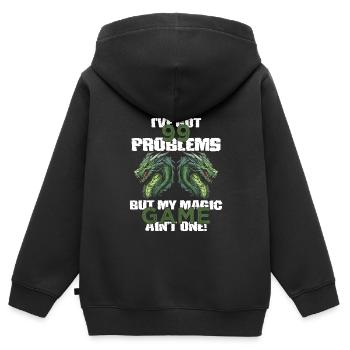 Rollenspiele - Kinder Premium Organic Zip Hoodie - Schwarz - Hinten - AI Model Kid Male (0cm)