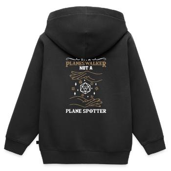 Rollenspiel - Kinder Premium Organic Zip Hoodie - Schwarz - Hinten - AI Model Kid Male (0cm)