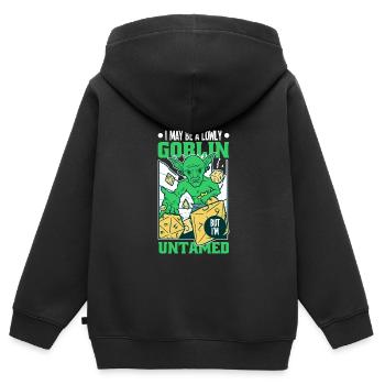 Rollenspiel - Kinder Premium Organic Zip Hoodie - Schwarz - Hinten - AI Model Kid Male (0cm)