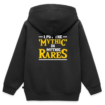 Rollenspiel - Kinder Premium Organic Zip Hoodie - Schwarz - Hinten - AI Model Kid Male (0cm)