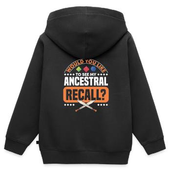 Rollenspiel - Kinder Premium Organic Zip Hoodie - Schwarz - Hinten - AI Model Kid Male (0cm)