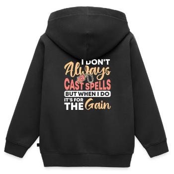 Rollenspiel - Kinder Premium Organic Zip Hoodie - Schwarz - Hinten - AI Model Kid Male (0cm)