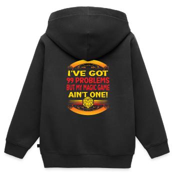 Rollenspiel - Kinder Premium Organic Zip Hoodie - Schwarz - Hinten - AI Model Kid Male (0cm)