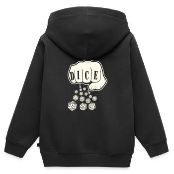 Rollenspiel - Kinder Premium Organic Zip Hoodie - Schwarz - Hinten - AI Model Kid Male (0cm)