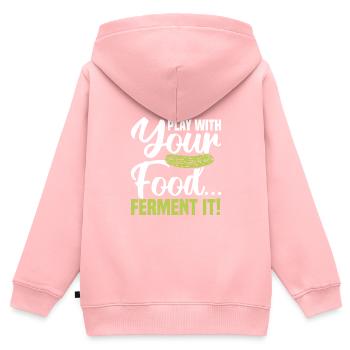 Gurken - Kinder Premium Organic Zip Hoodie - Rosa - Hinten - AI Model Kid Female (0cm)