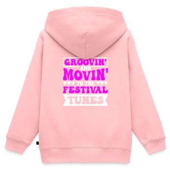 Fête - Sweat Premium à capuche zippé enfant bio - rose - Dos - AI Model Kid Female (0cm)