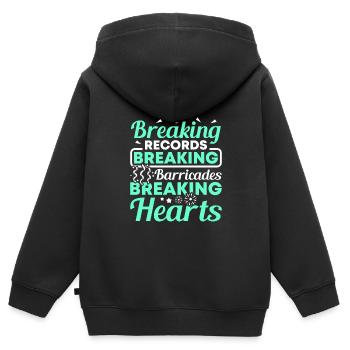 Festival - Kinder Premium Organic Zip Hoodie - Schwarz - Hinten - AI Model Kid Male (0cm)