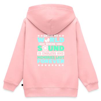 Festival - Kinder Premium Organic Zip Hoodie - Rosa - Hinten - AI Model Kid Female (0cm)