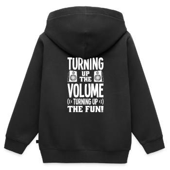 Festival - Kinder Premium Organic Zip Hoodie - Schwarz - Hinten - AI Model Kid Male (0cm)