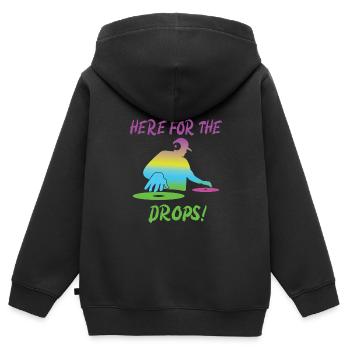 Fête - Sweat Premium à capuche zippé enfant bio - noir - Dos - AI Model Kid Male (0cm)