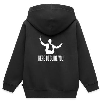 Festival - Kinder Premium Organic Zip Hoodie - Schwarz - Hinten - AI Model Kid Male (0cm)