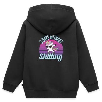 Festival - Kinder Premium Organic Zip Hoodie - Schwarz - Hinten - AI Model Kid Male (0cm)
