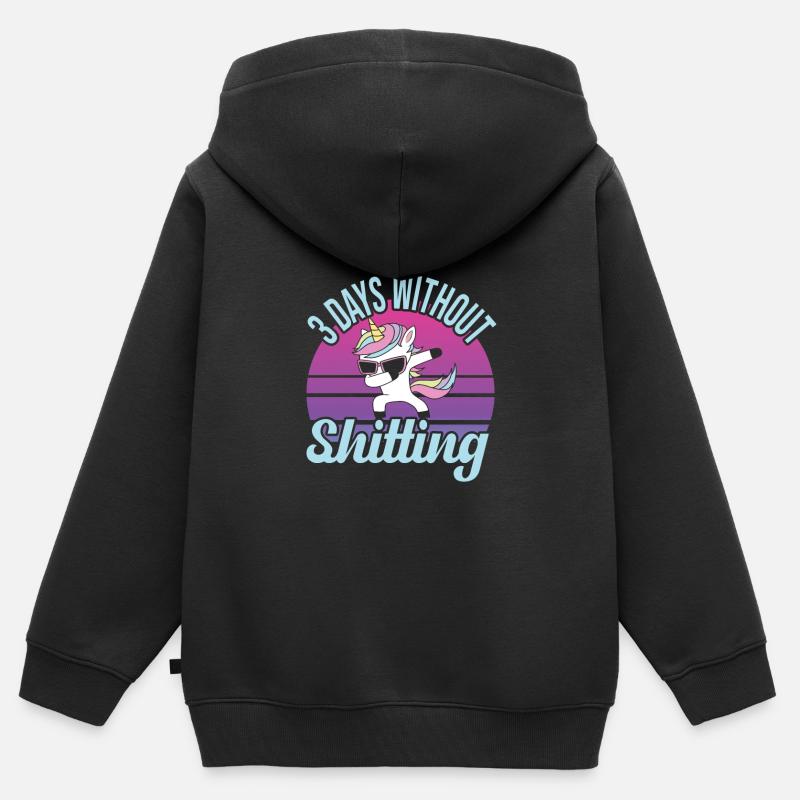Fête - Sweat Premium à capuche zippé enfant bio - noir