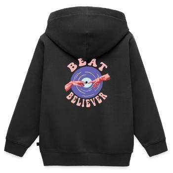 Fête - Sweat Premium à capuche zippé enfant bio - noir - Dos - AI Model Kid Male (0cm)