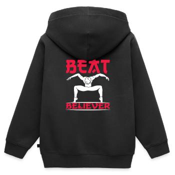 Festival - Kinder Premium Organic Zip Hoodie - Schwarz - Hinten - AI Model Kid Male (0cm)