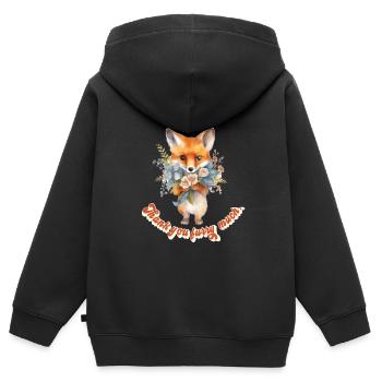 Fandom à fourrure - Sweat Premium à capuche zippé enfant bio - noir - Dos - AI Model Kid Male (0cm)