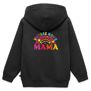 Alte Filme - Kinder Premium Organic Zip Hoodie - Schwarz - Hinten - AI Model Kid Male (0cm)