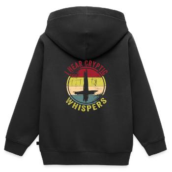 Goth Emo - Sweat Premium à capuche zippé enfant bio - noir - Dos - AI Model Kid Male (0cm)