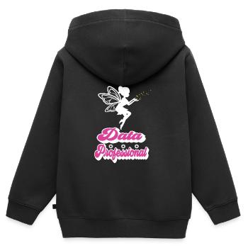 Daten Analytiker Datenschutz Beauftragter - Kinder Premium Organic Zip Hoodie - Schwarz - Hinten - AI Model Kid Male (0cm)