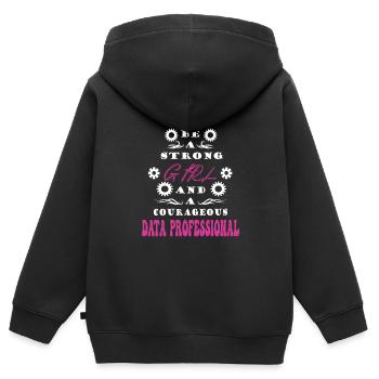 Daten Analytiker Datenschutz Beauftragter - Kinder Premium Organic Zip Hoodie - Schwarz - Hinten - AI Model Kid Male (0cm)