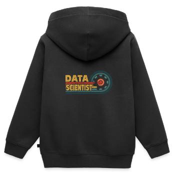Daten Analytiker Datenschutz Beauftragter - Kinder Premium Organic Zip Hoodie - Schwarz - Hinten - AI Model Kid Male (0cm)