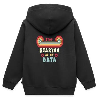 Daten Analytiker Datenschutz Beauftragter - Kinder Premium Organic Zip Hoodie - Schwarz - Hinten - AI Model Kid Male (0cm)