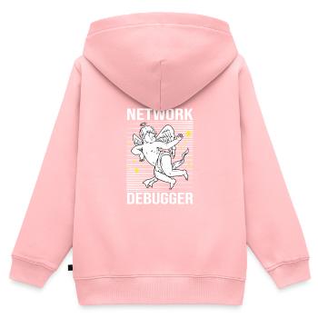 Network Engineer - Kids Premium Organic Zip-up Hoodie - rose - Back - AI Model Kid Female (0cm)