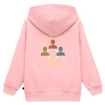 Network Engineer - Kids Premium Organic Zip-up Hoodie - rose - Back - AI Model Kid Female (0cm)