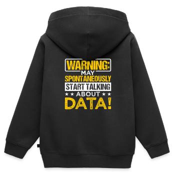 Daten Analytiker Datenschutz Beauftragter - Kinder Premium Organic Zip Hoodie - Schwarz - Hinten - AI Model Kid Male (0cm)