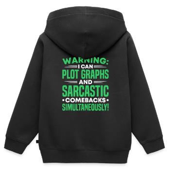 Daten Analytiker Datenschutz Beauftragter - Kinder Premium Organic Zip Hoodie - Schwarz - Hinten - AI Model Kid Male (0cm)